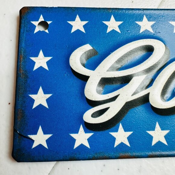 God Bless America small metal patriotic sign Fourth of July Independence Day - Picture 6 of 10